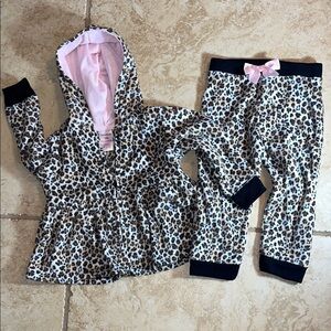 Garanimals Pink and Black Leopard Matching Set